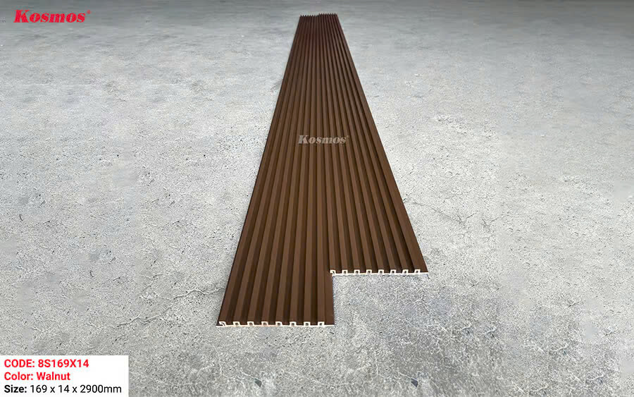 Tấm Ốp Lam 8 Sóng Ngoài Trời  ASA 8S169X14-Wood